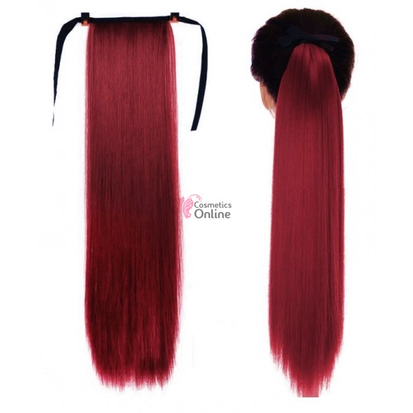 Extensie de par coada dreapta cu snur 70 cm Visiniu-Mov Mixt CYF7154116850A#
